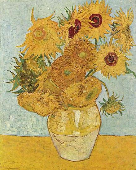 Vincent Van Gogh Vase with Twelve Sunflowers, August china oil painting image